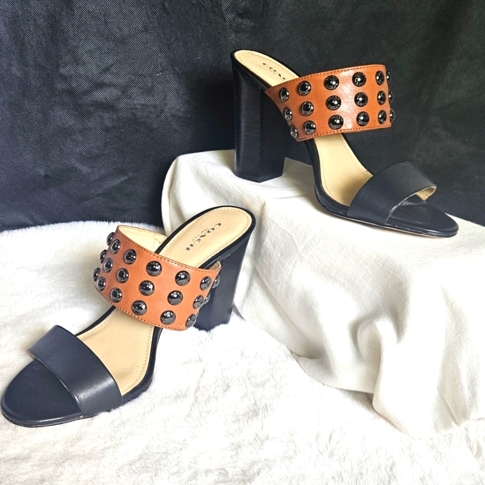 Coach Olivia studded women's leather shoes